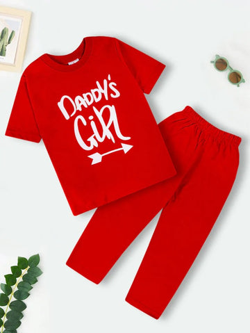 Daddys Girl Tracksuit Red